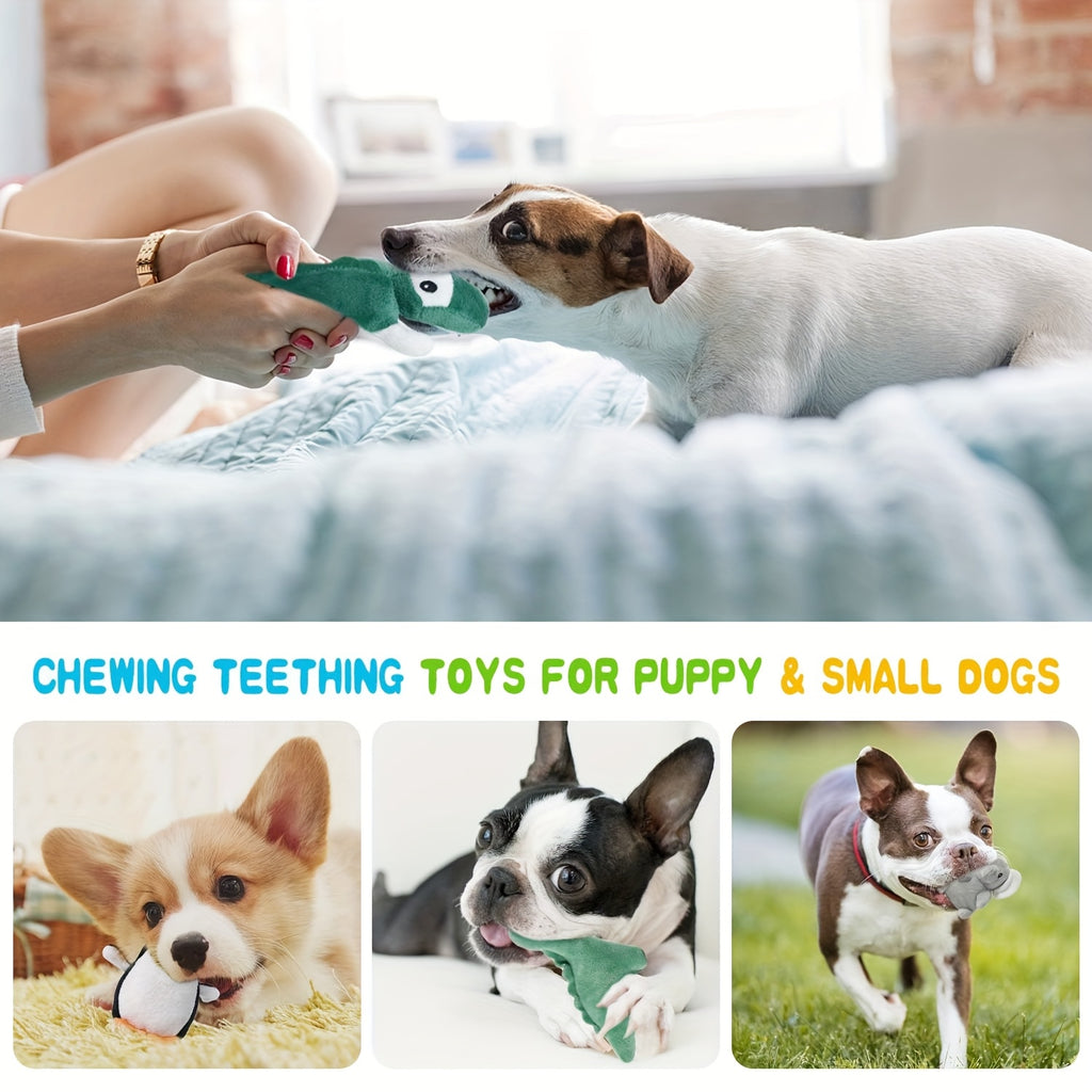 Puppy Squeaky Toy Bundle, 6 or 12 Soft Stuffed Plush Dog Toys for Small and Medium Dogs, Supervised Gentle Play and Everyday Toy Rotation