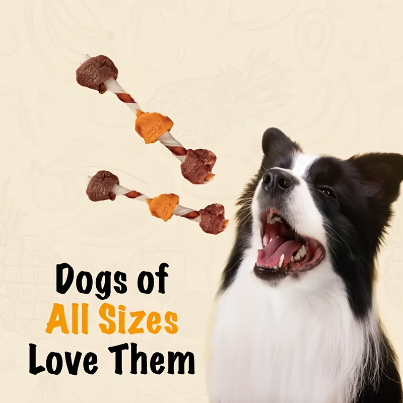 Dog Treat Skewers with Chicken, Beef and Duck Flavor Options, Kabob Snacks, Chicken Milk Sticks and Assorted Packs for Supervised Treat Time