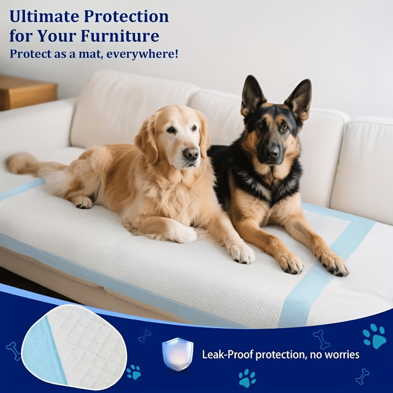 Dog Potty Training Pads 47 x 31 Inch, 6-Layer Extra-Thick Disposable Pee Pads with Leak Protection for Puppies and Senior Dogs, 60 or 120 Count Options