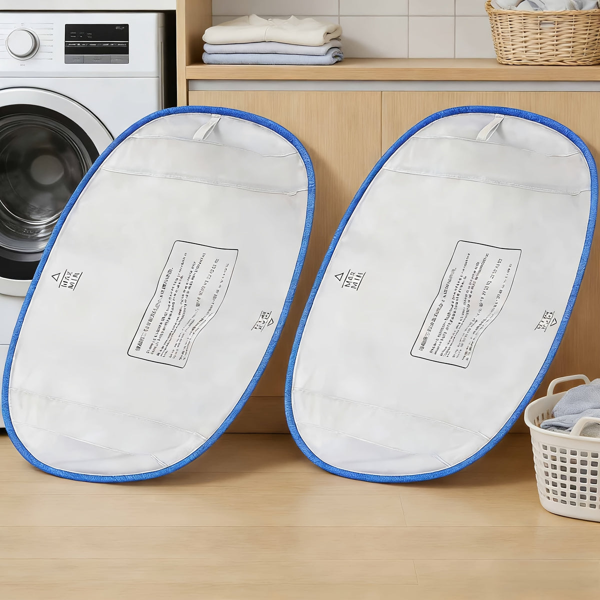 Replacement Litter Box Liners 2 Pack, Oval Inserts with White Base and Blue Trim for Compatible Semi-Open Self-Cleaning Cat Litter Systems