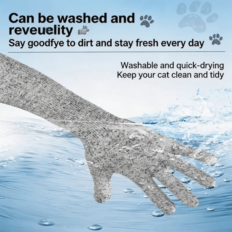 Pet Handling Gloves 6-Piece Set, Thickened Scratch-Resistant Protective Gloves for Dog and Cat Bathing, Grooming and Training Routines