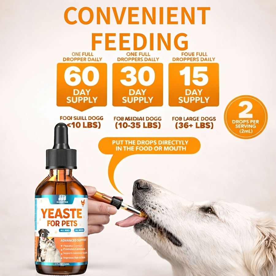 Dog Supplement Drops with Black Walnut and Pumpkin Seed, 2.03oz Listed Size Liquid Pet Supplement for Veterinarian-Guided Canine Care Routines