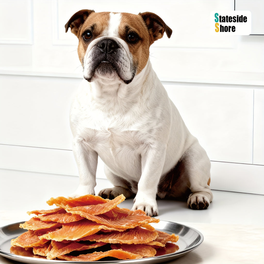Dried Chicken Jerky Dog Treats, Chicken Breast Strips for Supervised Training Rewards and Everyday Snacks, 300g or 900g Bag Options