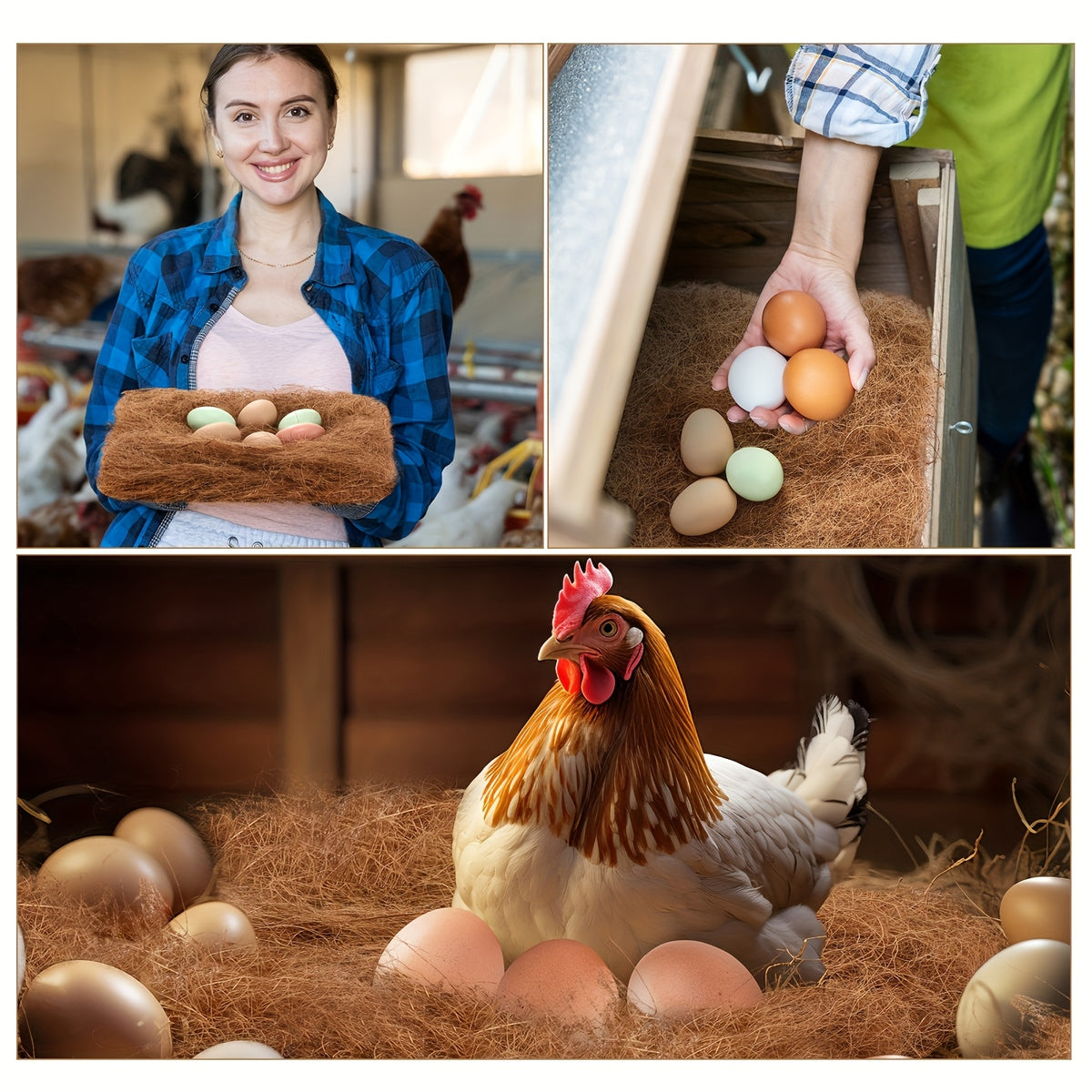 Chicken Nesting Box Pads 25 Pack, 12 x 12 Inch Brown Cut-to-Fit Hen Nest Liners for Backyard Poultry Coops and Everyday Nest Bedding Care