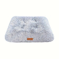 Plush Cat Bed with Resilient Soft Cushion, Light Grey Indoor Sleeping Nest in Five Sizes for Kittens, Maine Coons and Persian Cats