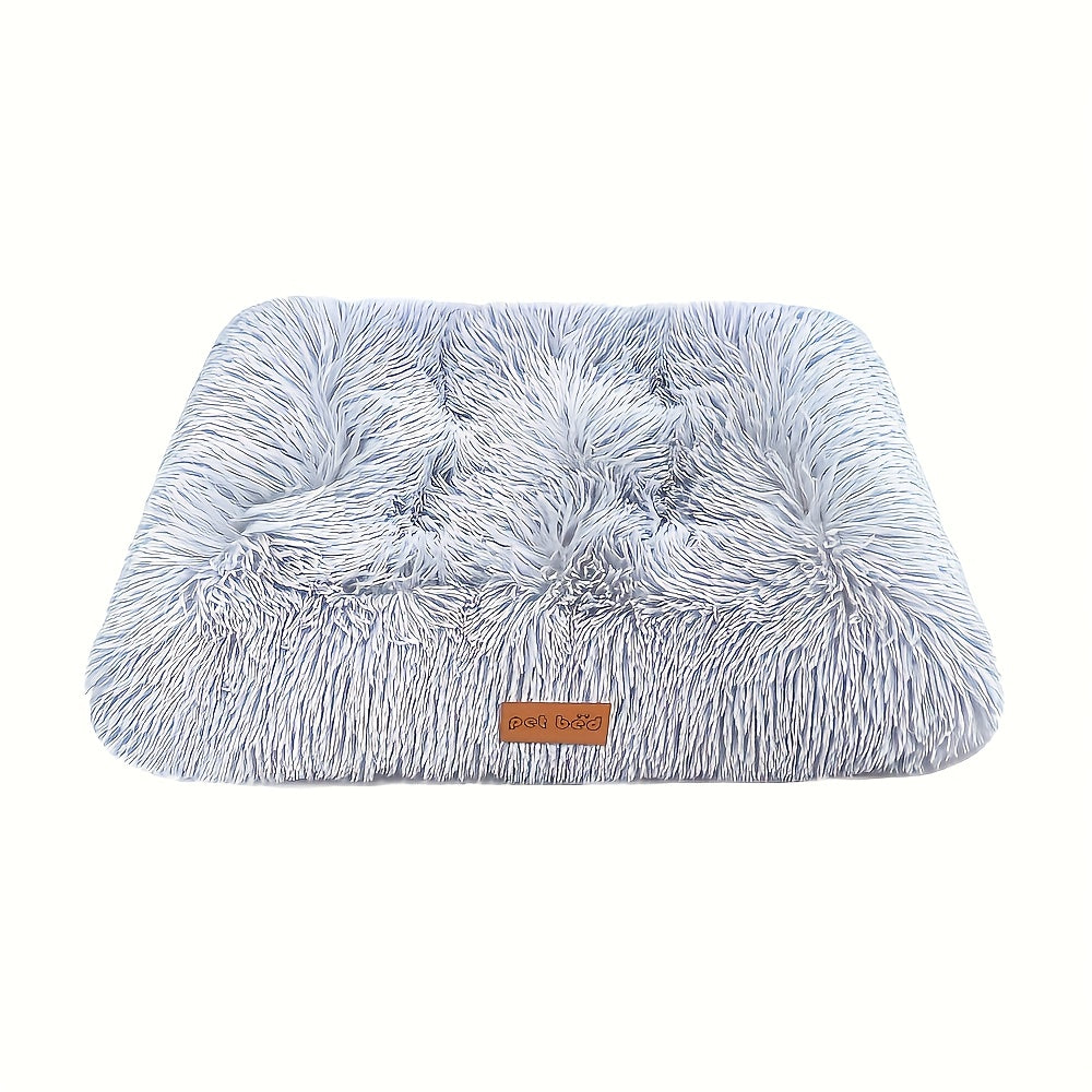Plush Cat Bed with Resilient Soft Cushion, Light Grey Indoor Sleeping Nest in Five Sizes for Kittens, Maine Coons and Persian Cats