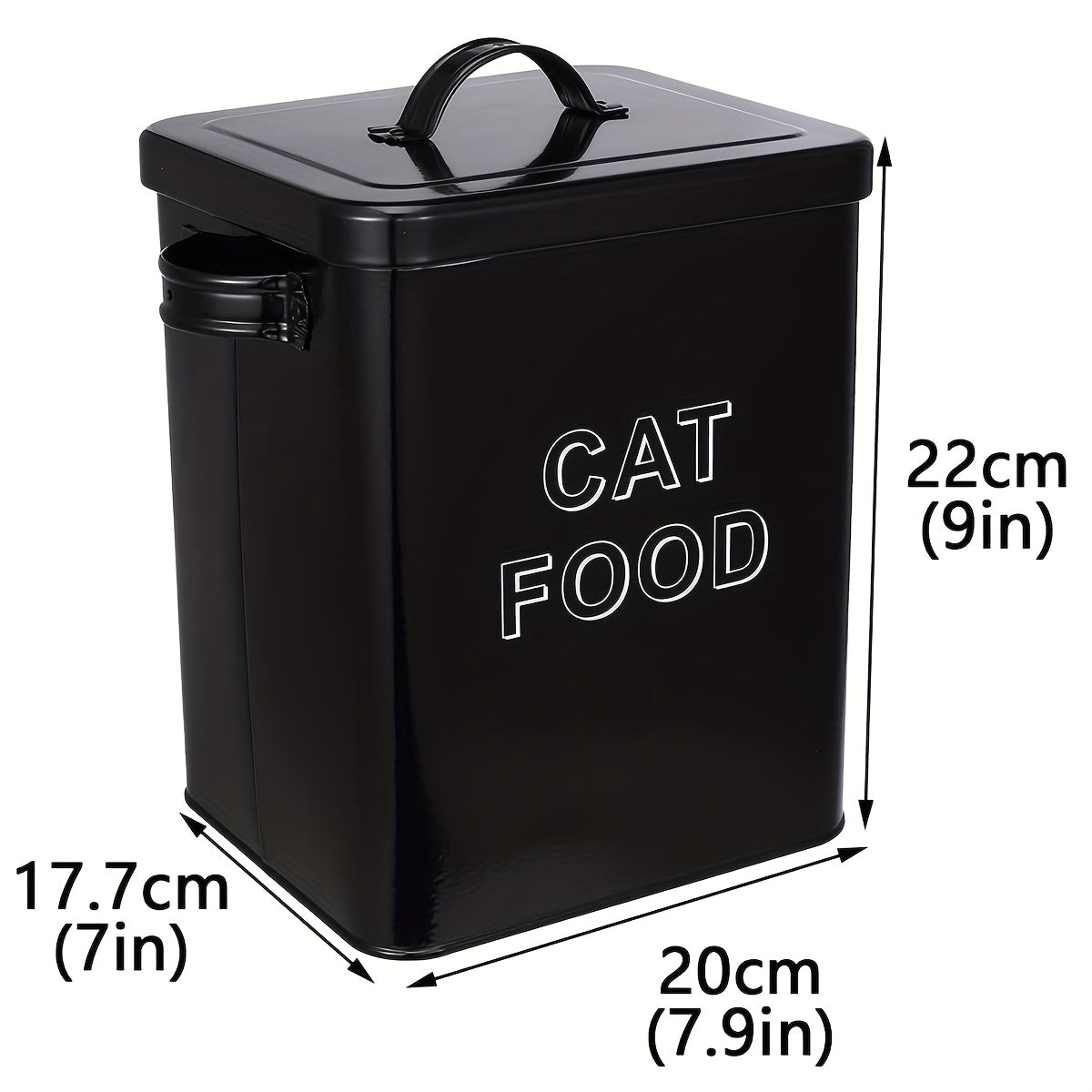 Pet Food Storage Canister Set, Airtight Carbon Steel Containers with Lids and Measuring Scoop for Dog and Cat Dry Food, Treats and Pantry Organization