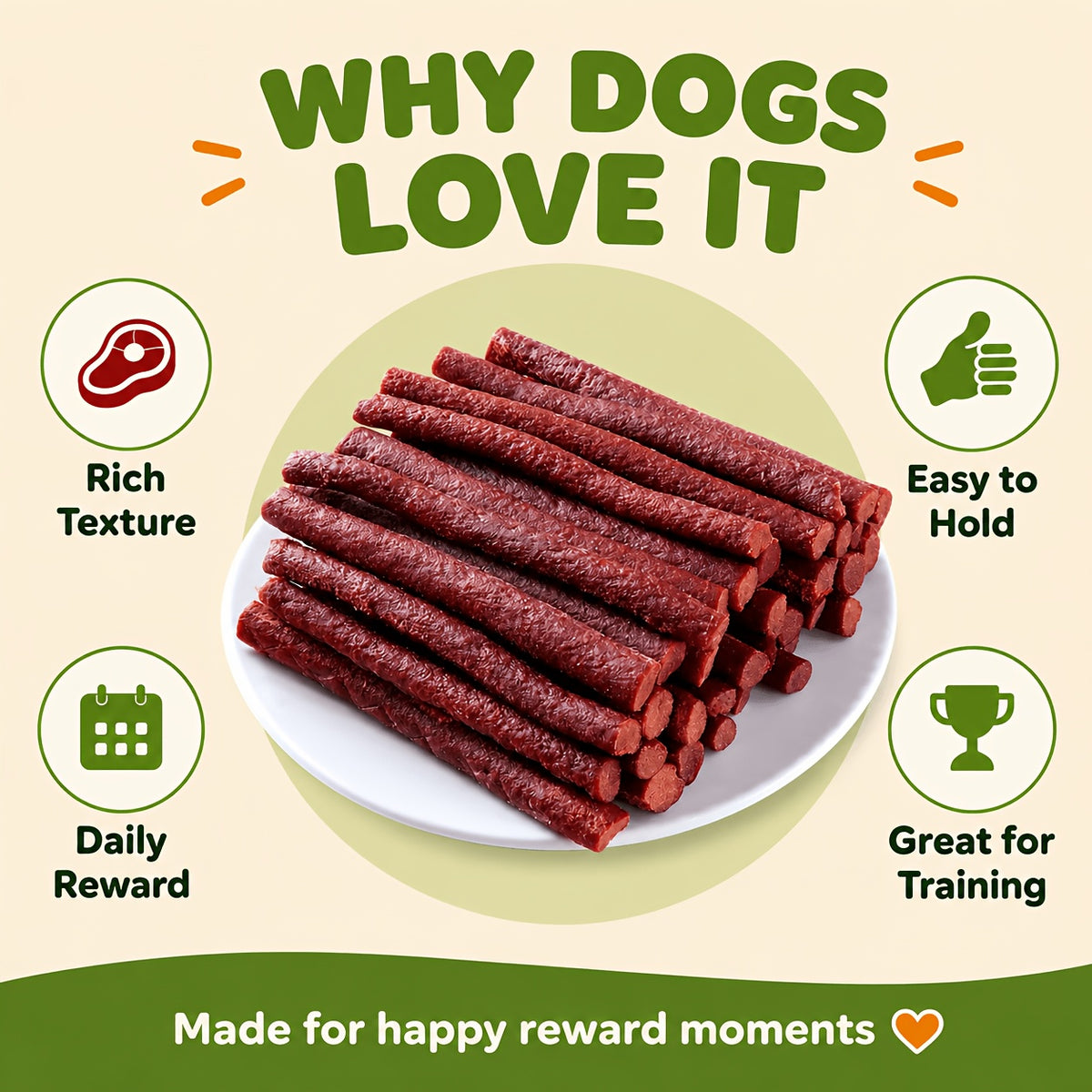 Dog Jerky Treat Variety Pack, Chicken and Duck Mixed Pack or Beef Strip Options for Supervised Training Rewards and Everyday Snack Time