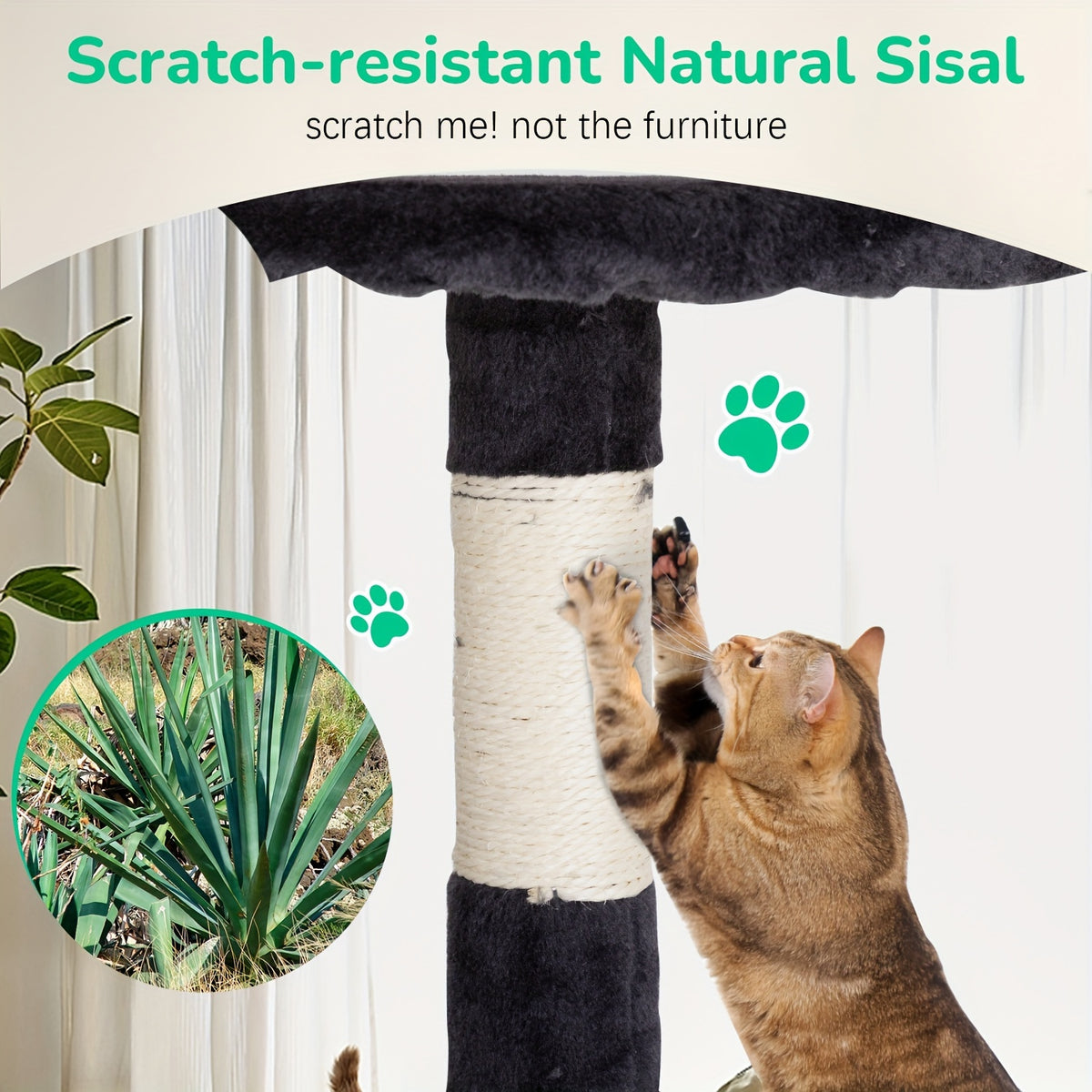 Cat Tree Tower in 22, 54 or 70 Inch Sizes, Indoor Cat Furniture Activity Center with Scratching Post for Climbing, Resting and Everyday Play