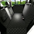 Dog Car Seat Hammock with Side Wings, 600D Black Rear Seat Cover with Scratch-Resistant Non-Slip Design for Pet Travel in Cars, Trucks and SUVs