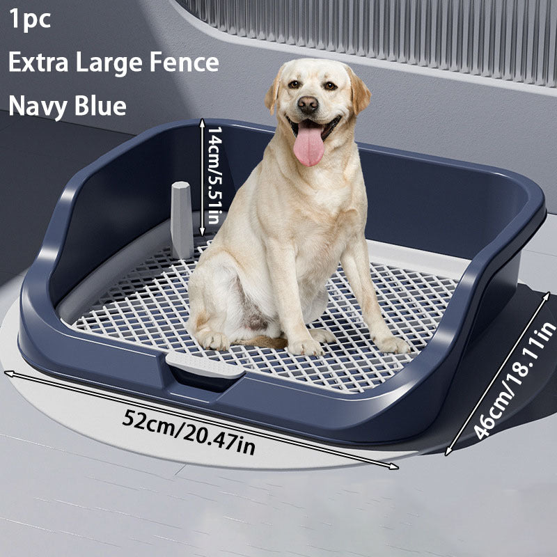 Dog Toilet Training Tray, Washable Reusable Pet Potty with Detachable Design, High-Sided Splash Guard or Flat Panel Options for Puppy House Training