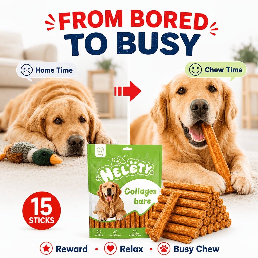 Collagen Dog Chew Sticks, Chicken-Flavored Chew Treats for Medium and Large Dogs, 5-Piece and Multi-Pack Options for Supervised Chewing