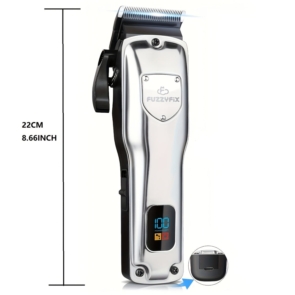 Dog Clippers for Thick Coats with LCD Battery Display, Low-Noise Cordless USB Rechargeable Pet Hair Trimmer for At-Home Dog and Cat Grooming