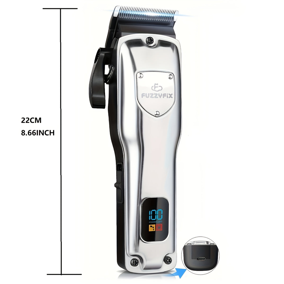 Dog Clippers for Thick Coats with LCD Battery Display, Low-Noise Cordless USB Rechargeable Pet Hair Trimmer for At-Home Dog and Cat Grooming