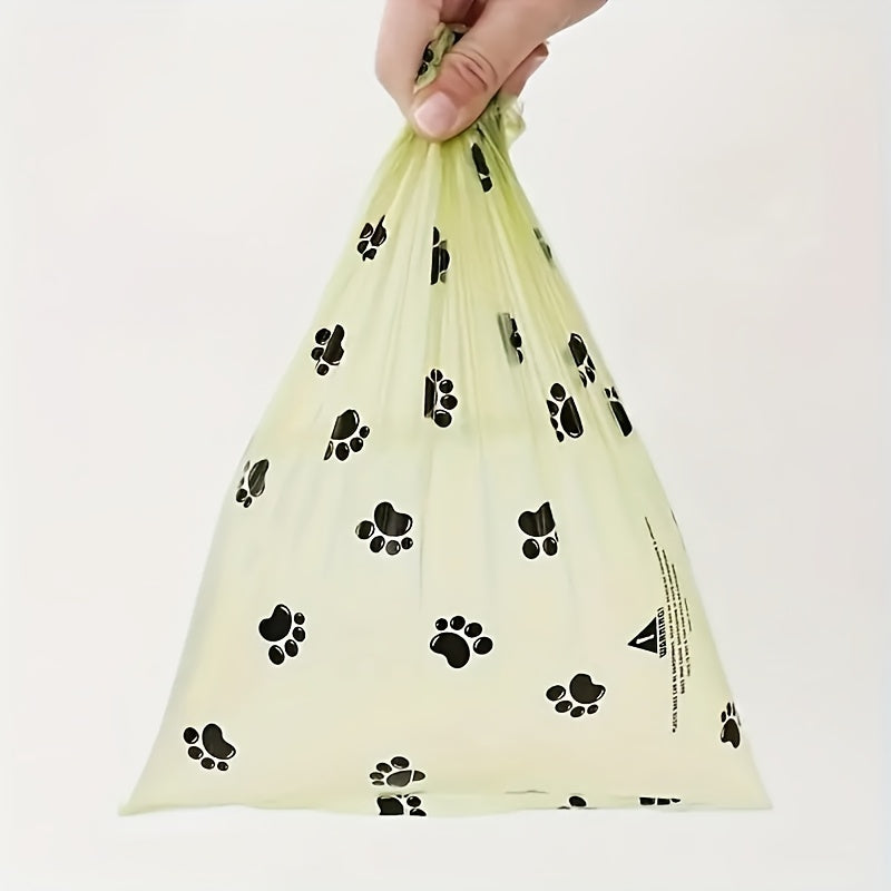 Scented Dog Poop Bags in 120, 540 or 1080 Count Options, Green Paw Print Waste Bag Rolls and Dispenser Sets for Daily Walks and Pet Cleanup