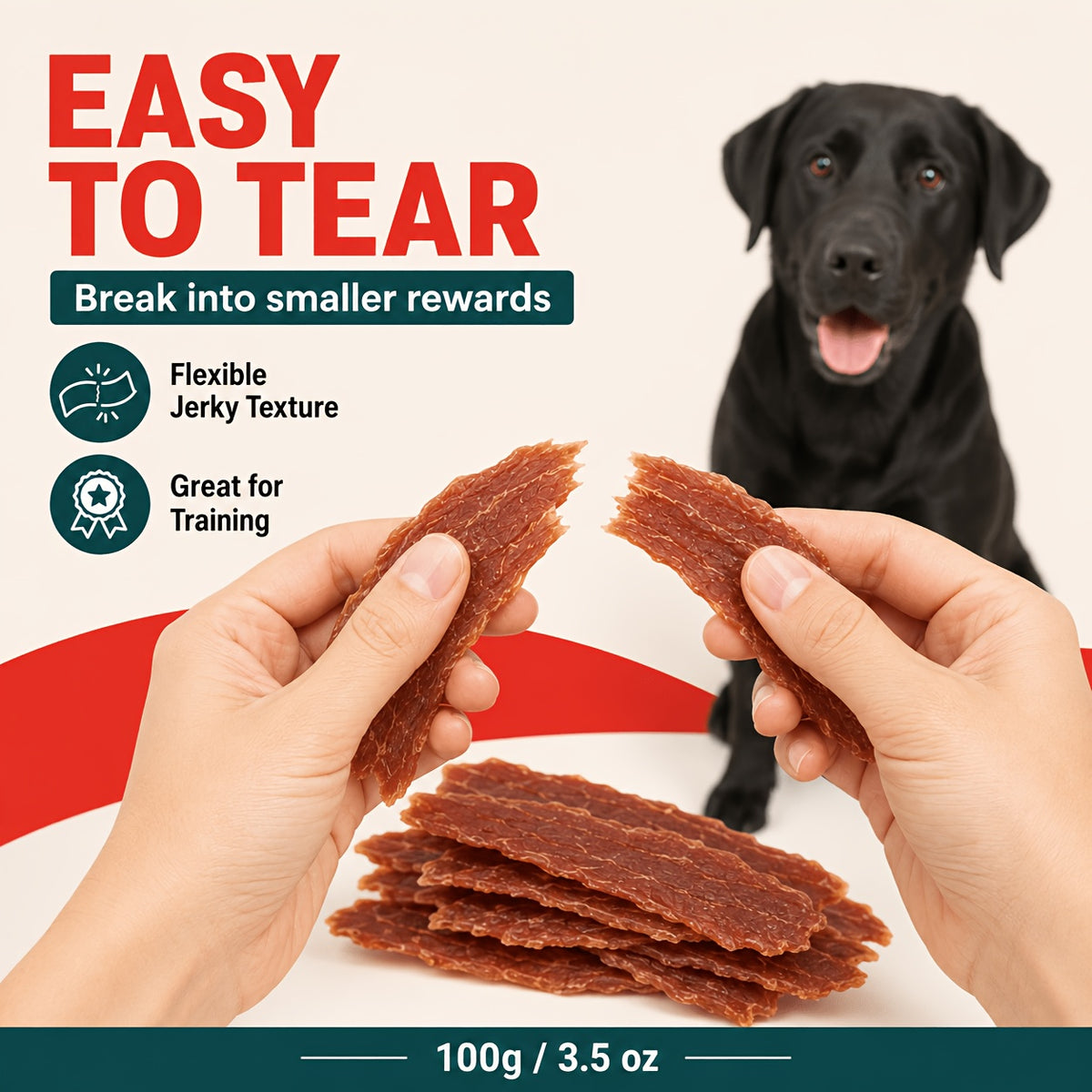 Duck Jerky Training Rewards for Dogs, Easy-to-Tear Chewy Duck Strips for Small, Medium and Large Dogs, Daily Snacks in Multiple Pack Options