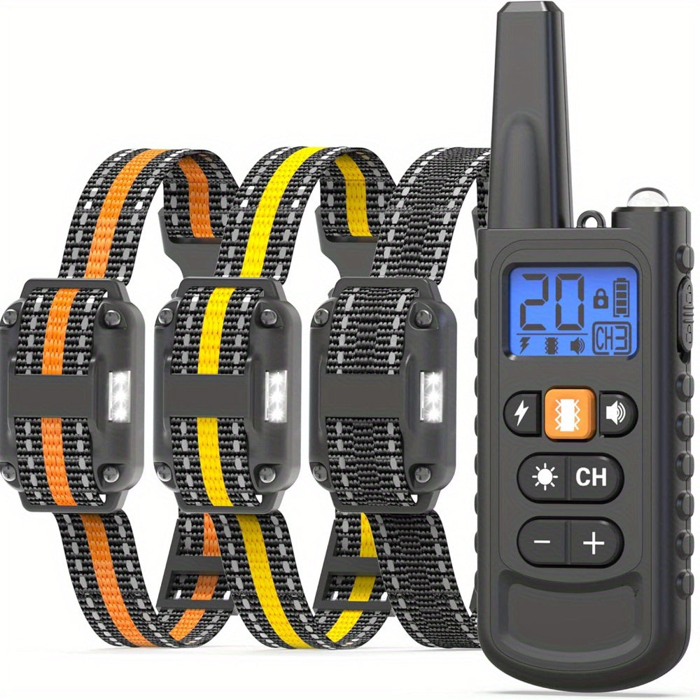 Dog Training Collar 3300ft Remote Range, Beep, Vibration and Static Modes for Dogs 5–120 lbs, One-Size Options for 1, 2 or 3 Dogs