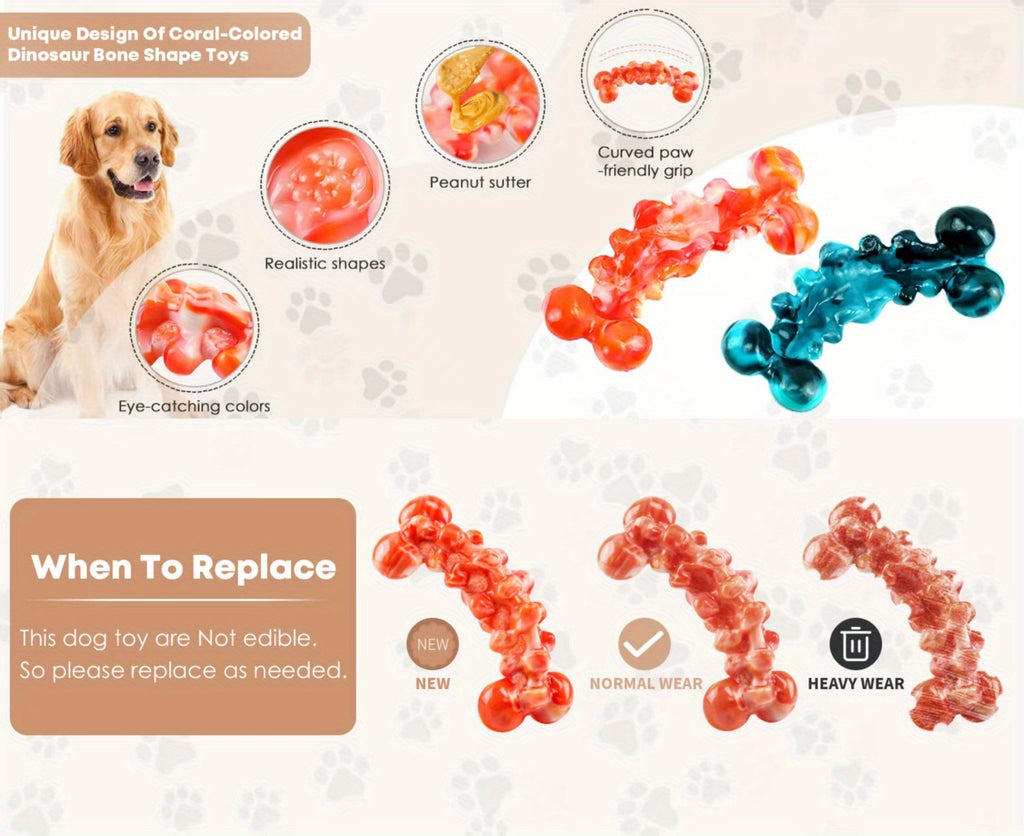 Dog Chew Toys for Large Dogs with Flame Bone or Light Green Crocodile Style Options, Supervised Chewing and Everyday Interactive Pet Play
