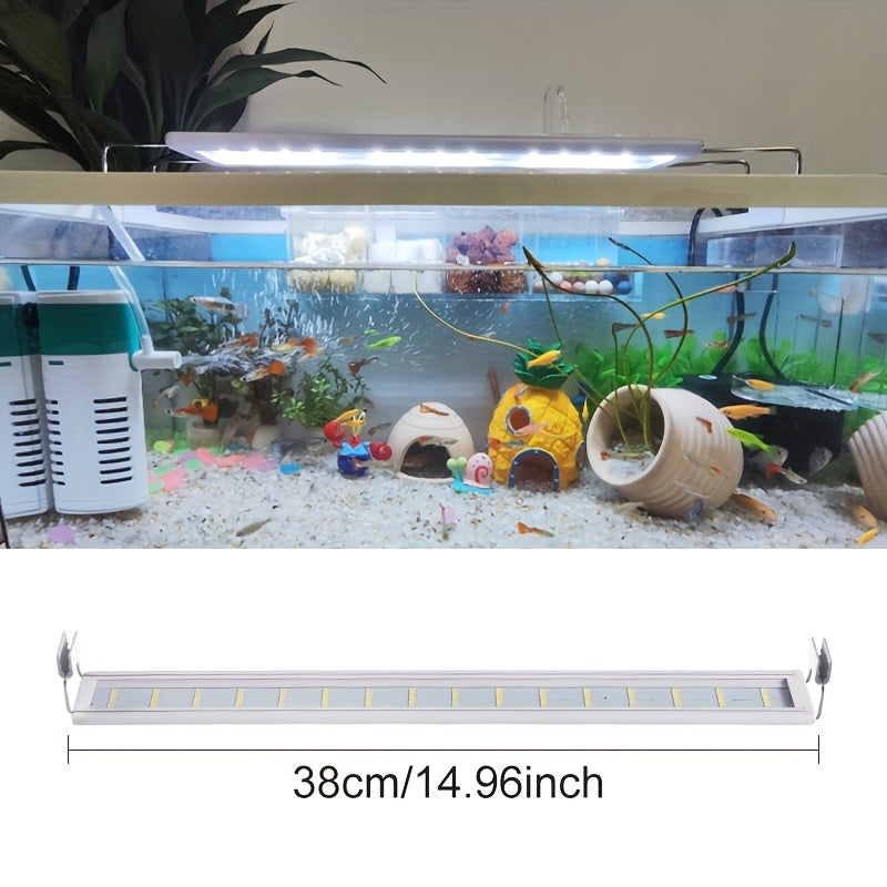 LED Aquarium Light with Extendable Clip Mount, Fish Tank Lamp for Aquatic Plant Displays in Four Fit Options Covering 7.08 to 22.83 Inches
