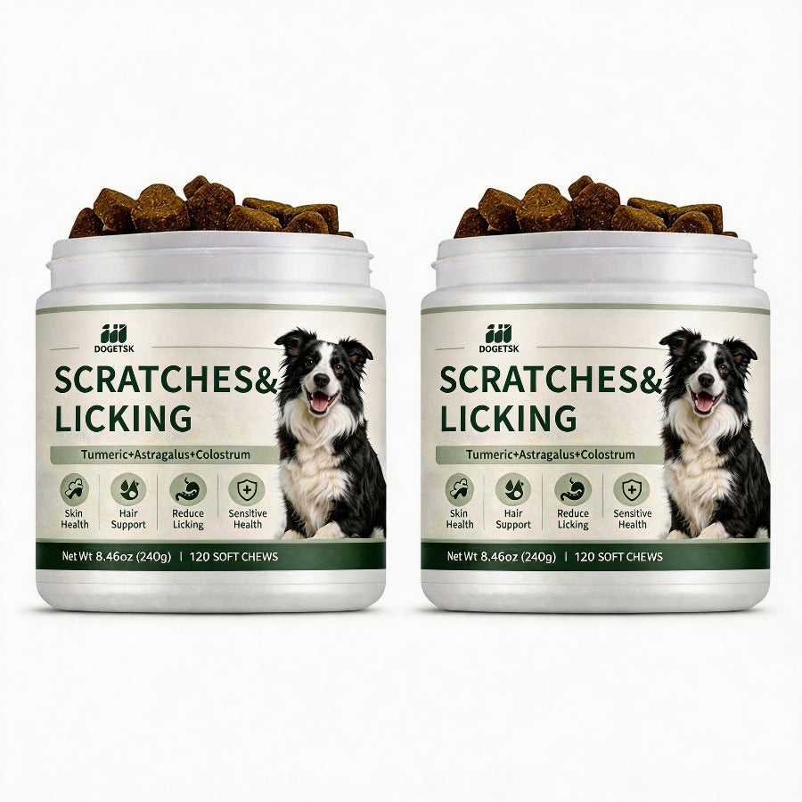 Omega 3 Chewable Tablets for Dogs, Chicken Flavor Canine Supplement with Listed Probiotics and Omega Fatty Acids for Skin and Coat Care Routines