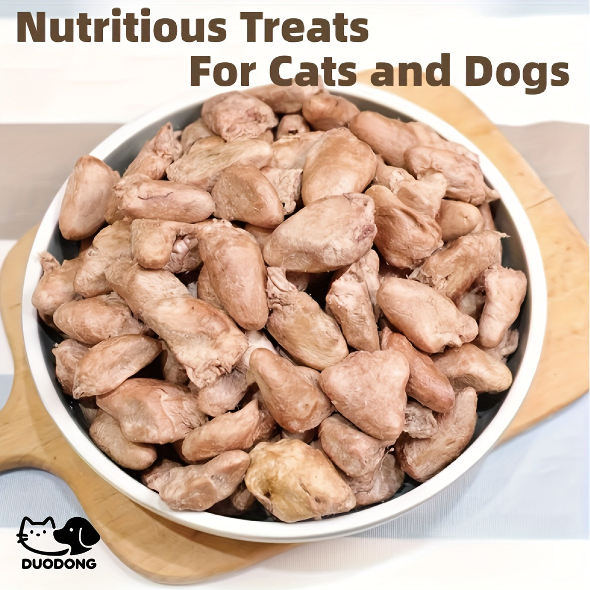 Freeze Dried Chicken Heart Dog Treats, Single Ingredient Grain-Free Raw Snacks for Training Rewards and Food Toppers, 200g or 300g