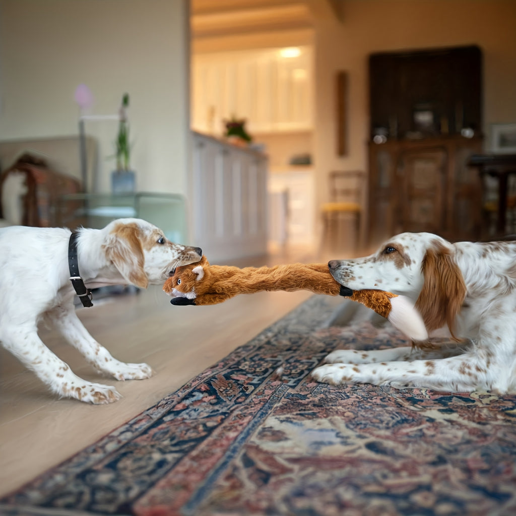 Squeaky Crinkle Dog Toys with No Stuffing, Soft Plush Animal Toys in 1, 2, 3 or 5 Piece Options for Supervised Puppy Play and Gentle Fetch