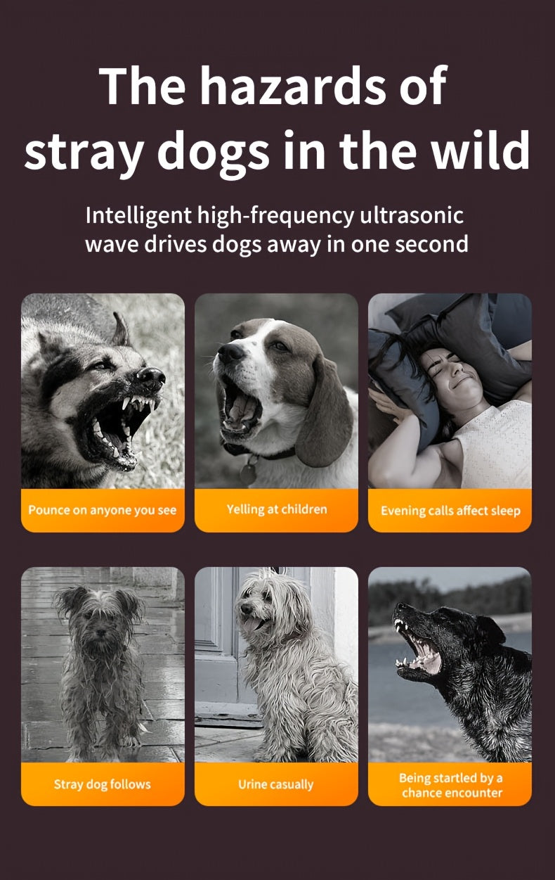 Soundwave Dog Repellent Device with One-Button Start, Barking Deterrent for Dog Behavior Management, Available in Single or Two-Piece Packs