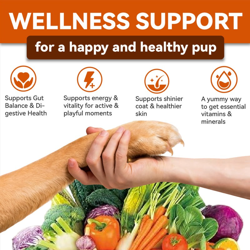 Dog Multivitamin Soft Chews 90 Count per Can, Chicken Flavor 32-in-1 Formula with Omega-3, Probiotics and Glucosamine, One or Two Can Options