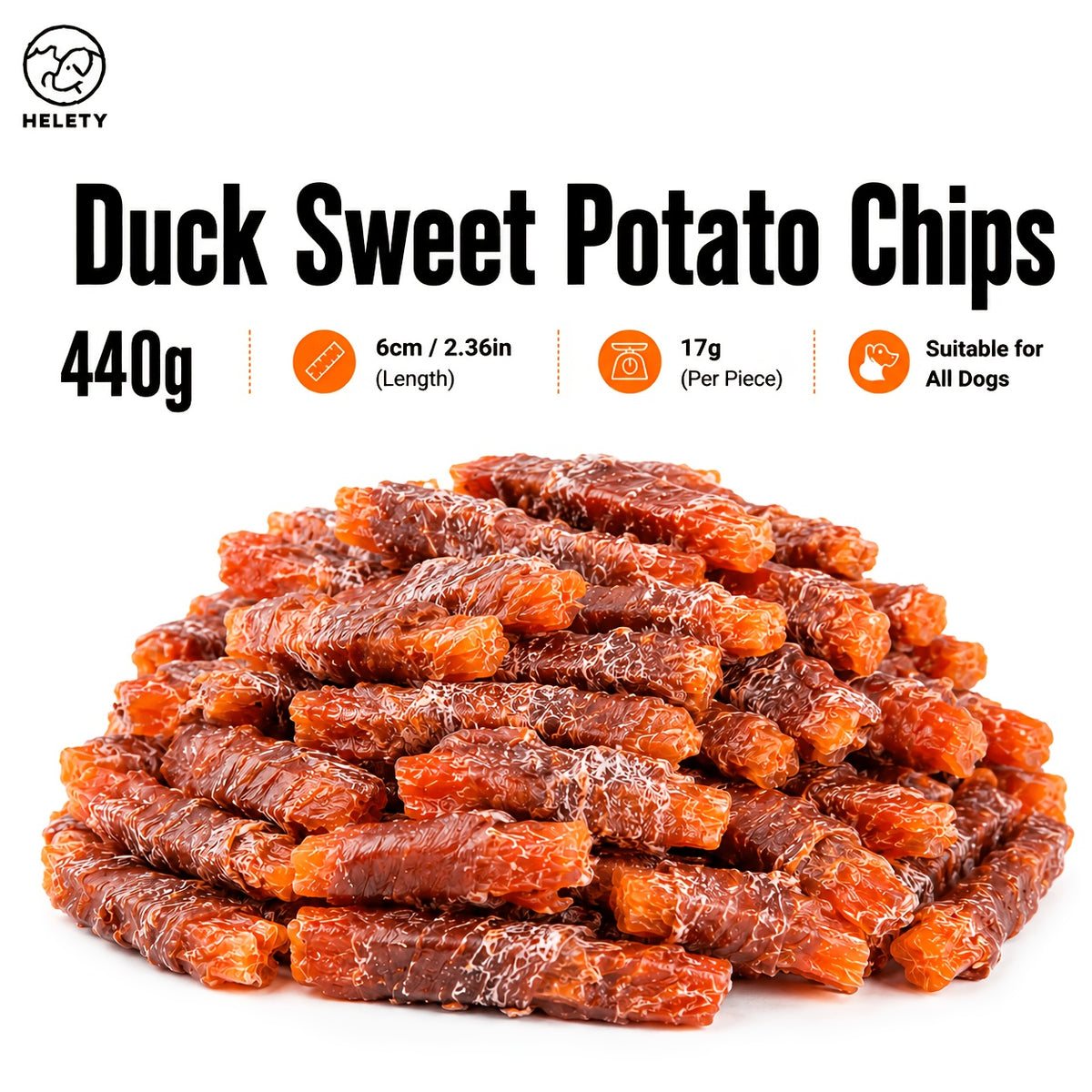 Sweet Potato Dog Treat Selection with Dried Slices, Duck Sweet Potato and Chicken Donut Options, Chewy Snacks for Supervised Rewards and Treat Time