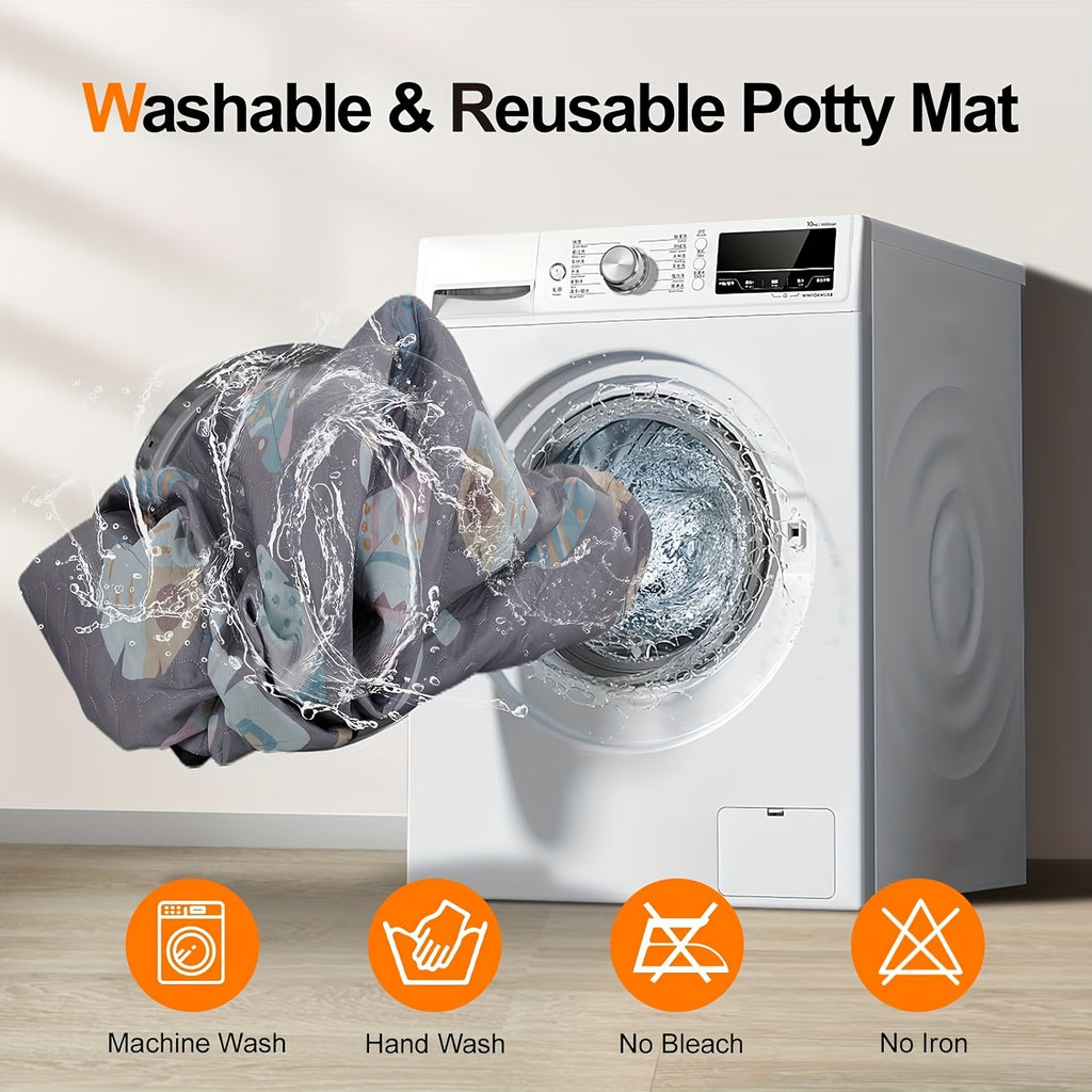 Washable Whelping Pads for Dogs, Gray Reusable Leak-Proof Puppy Pee Mats with Non-Slip Design for Playpens, Crates and Potty Training