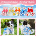 Floral Dog Dresses 5 Pack, Bow Princess Pet Clothes for Small Dogs, Puppies and Cats, Summer Dress-Up Outfits for Photos and Parties, XS–XXL