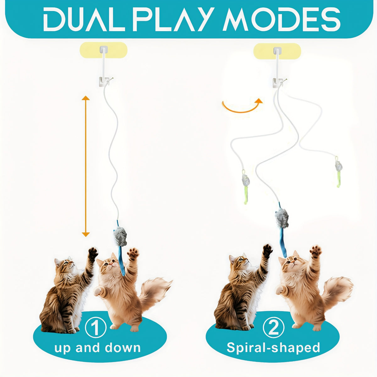 Flying Bird Cat Toy with Remote Control, Blue Electric Interactive Bird for Indoor Cats and Kittens, Hanging Motion for Supervised Play