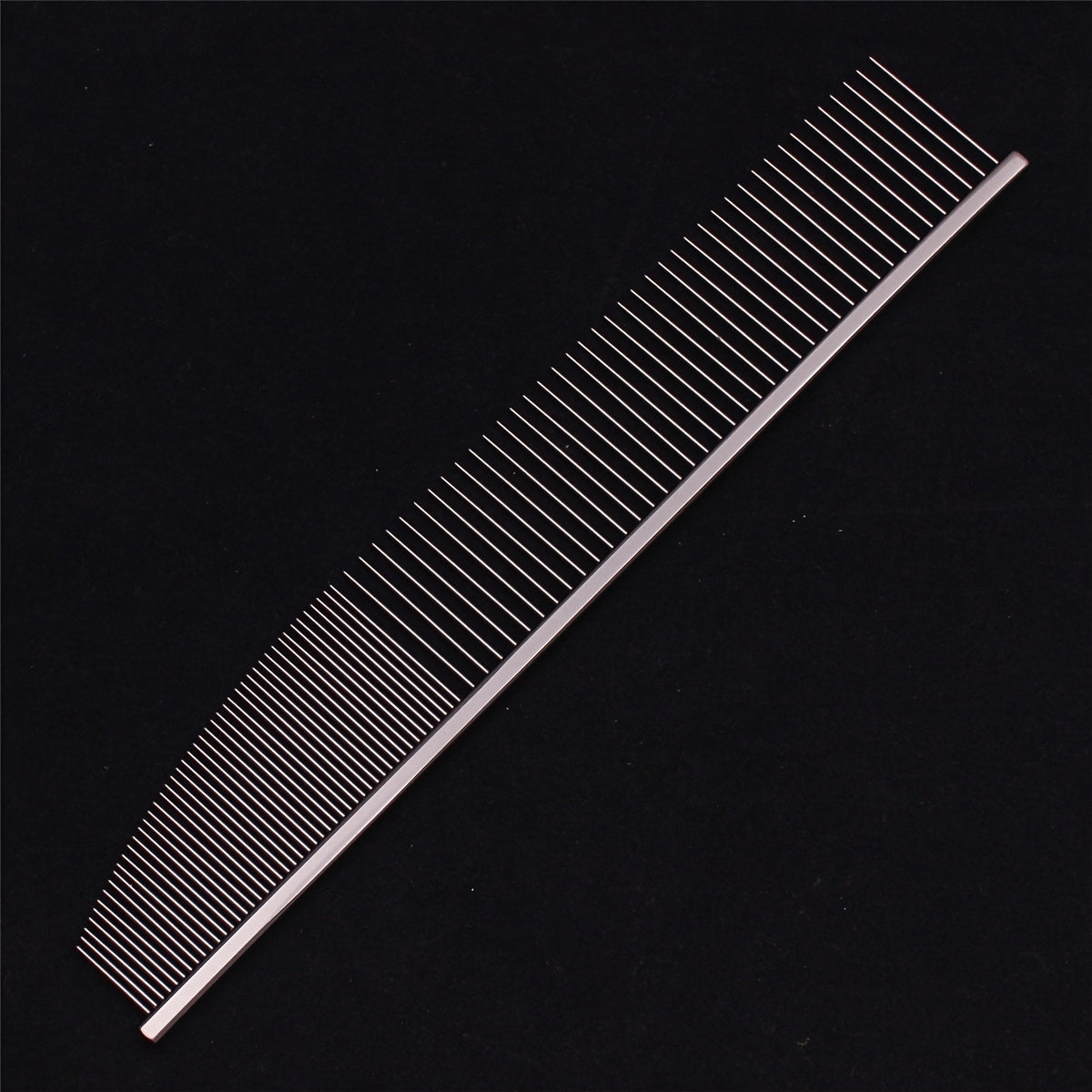 Coarse and Fine Pet Grooming Comb with Stainless Steel Teeth and Aluminum Handle, Manual Dog and Cat Coat Care Tool with Four Color Options