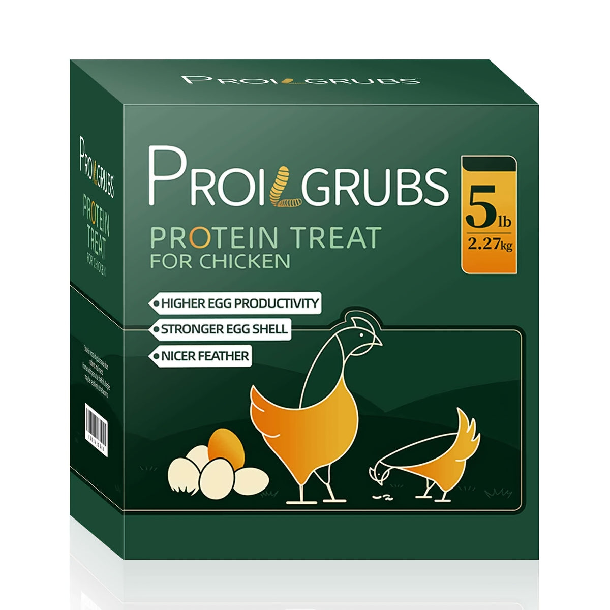Dried Grubs for Chickens 5 lb, Black Soldier Fly Larvae Treats for Backyard Flocks, Supplemental Insect Snacks for Everyday Feeding and Foraging