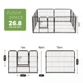 Metal Dog Playpen with Door, DIY 8 or 16 Panel Puppy Exercise Fence in 24, 32 or 40 Inch Size Options for Indoor and Outdoor Supervised Play