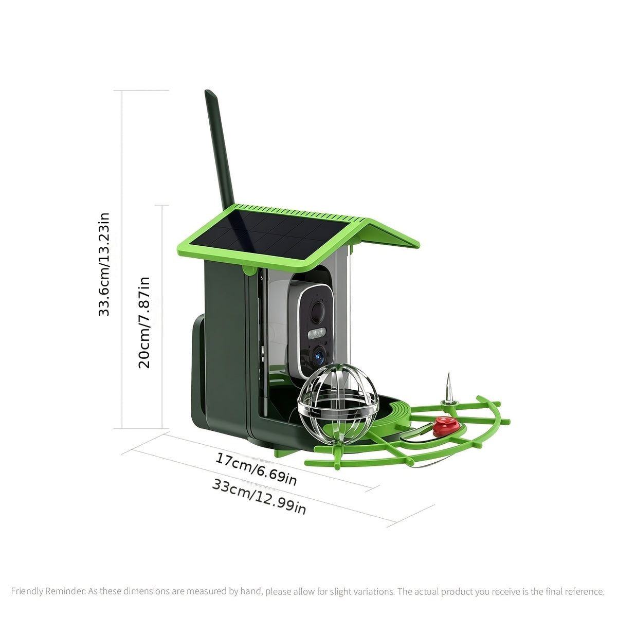 Smart Bird Feeder with Camera, Solar Powered 2K Live View with 4MP Lens, Motion Alerts and AI Bird Recognition for Backyard Bird Watching