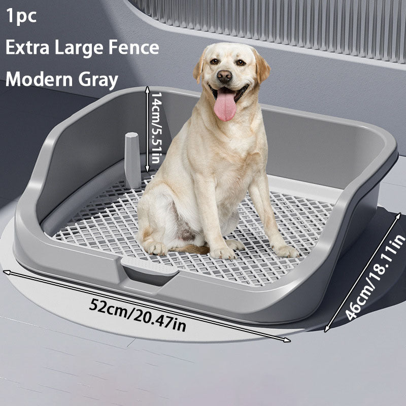 Dog Toilet Training Tray, Washable Reusable Pet Potty with Detachable Design, High-Sided Splash Guard or Flat Panel Options for Puppy House Training