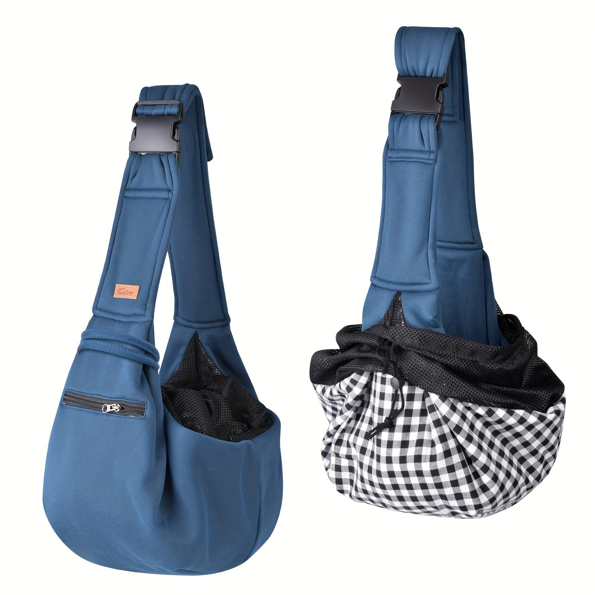 Dog Carrier Sling with Adjustable Shoulder Fit for Carrying Puppies and Cats, Pet Travel Shoulder Bag in Black, Gray or Blue for Everyday Outings