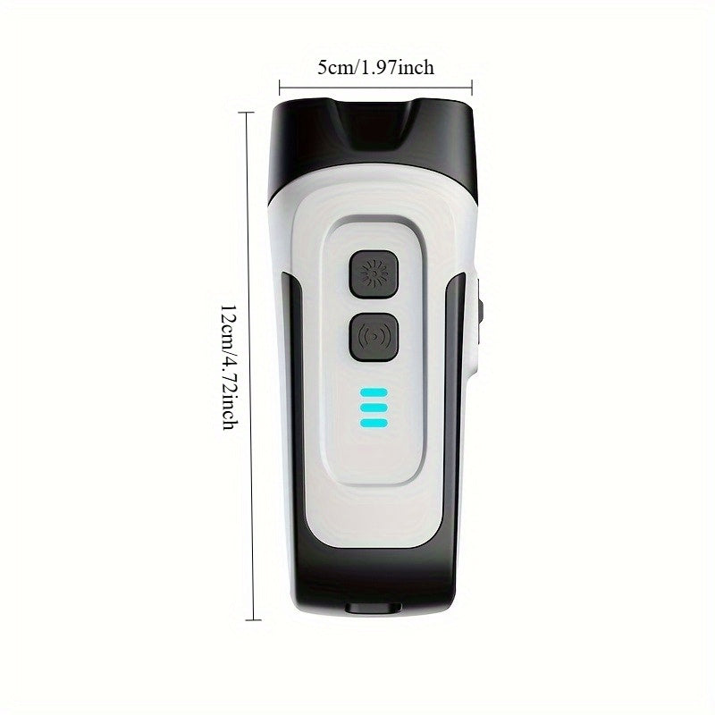 Handheld Ultrasonic Dog Training Device with LED Flashlight, Adjustable Portable Bark Deterrent for Supervised Indoor and Outdoor Use