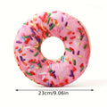 Food-Themed Squeaky Dog Toy in Soft Polyester Plush, Single Donut and Two-Pack Options for Supervised Gentle Play, Indoor Games and Dog Gifts