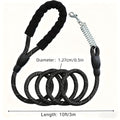 Braided Reflective Dog Leash for Daily Walks and Training, 1/2-Inch Rope Lead with 4, 5, 6, 10 and 15 Foot Options in Multiple Colors