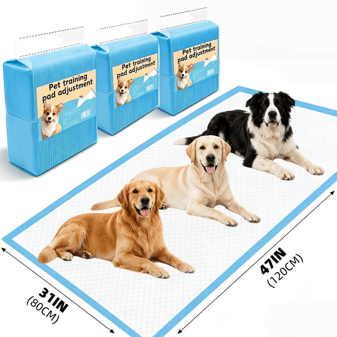 Dog Pee Pads with 12g Absorbent Polymer, 31 x 47 Inch 60 Count Six-Layer Disposable Puppy Potty Training Pads for Large Dogs and Indoor Floor Protection