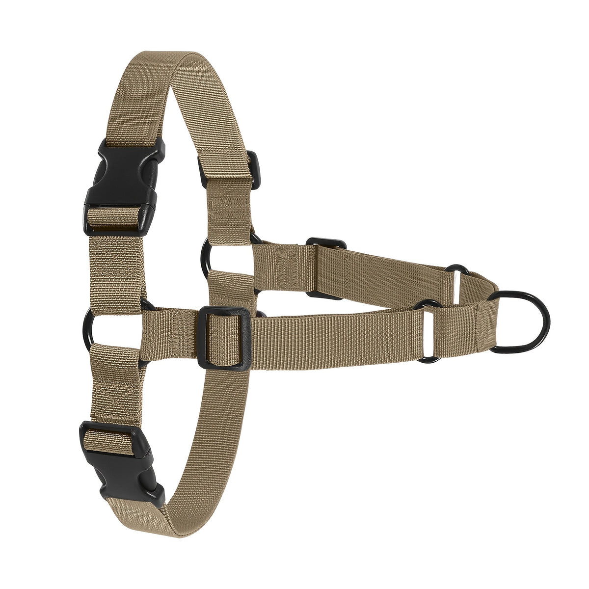 Adjustable No Pull Dog Harness for Walking, Hiking and Training, Pink, Black, Red or Khaki Pet Harness with S, M, L and XL Size Options