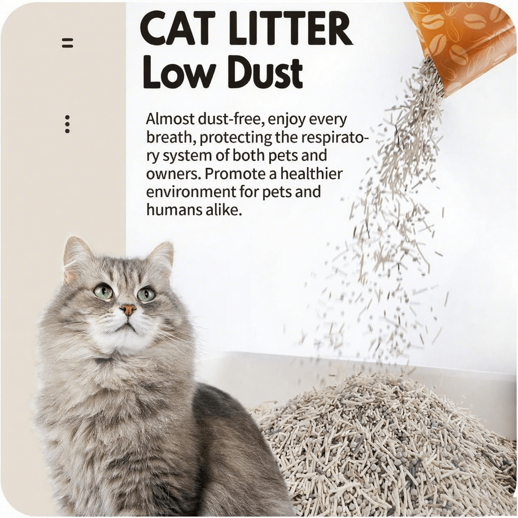 Tofu Mix Cat Litter with Coffee Scent, 5-in-1 Quick-Clumping Low-Dust Blend in 16.5 lb and 33 lb Options for Daily Indoor Litter Box Care