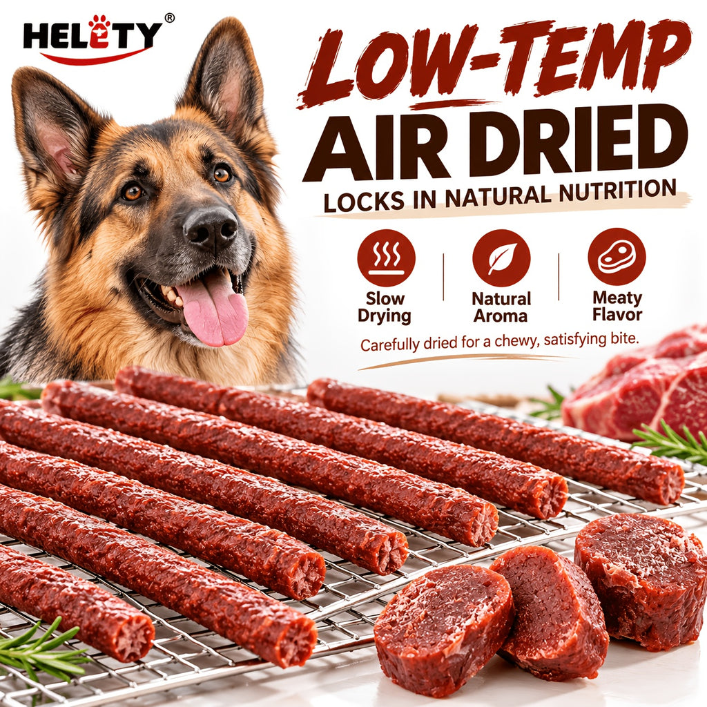 Beef Strip Dog Treats with Multi-Flavor Skewer Option, Chewy Snack Selections for Supervised Training Rewards, Walks and Everyday Treat Time