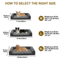 Orthopedic Dog Crate Bed for Extra Large Dogs with Removable Washable Cover, S to XXXXL Size Options for Everyday Indoor Rest