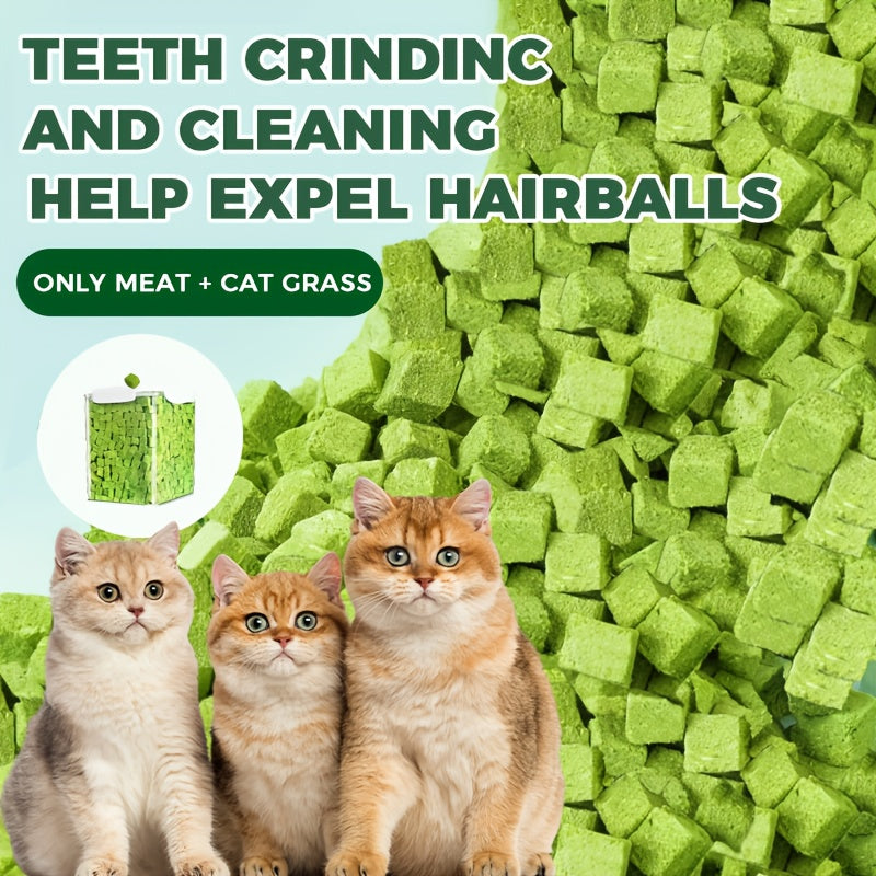 Cat Grass Pellets 150g / 5.29 oz, Freeze-Dried Crunchy Cat Treats for Supervised Snack Time, Everyday Rewards and Cat Owner Gift Baskets