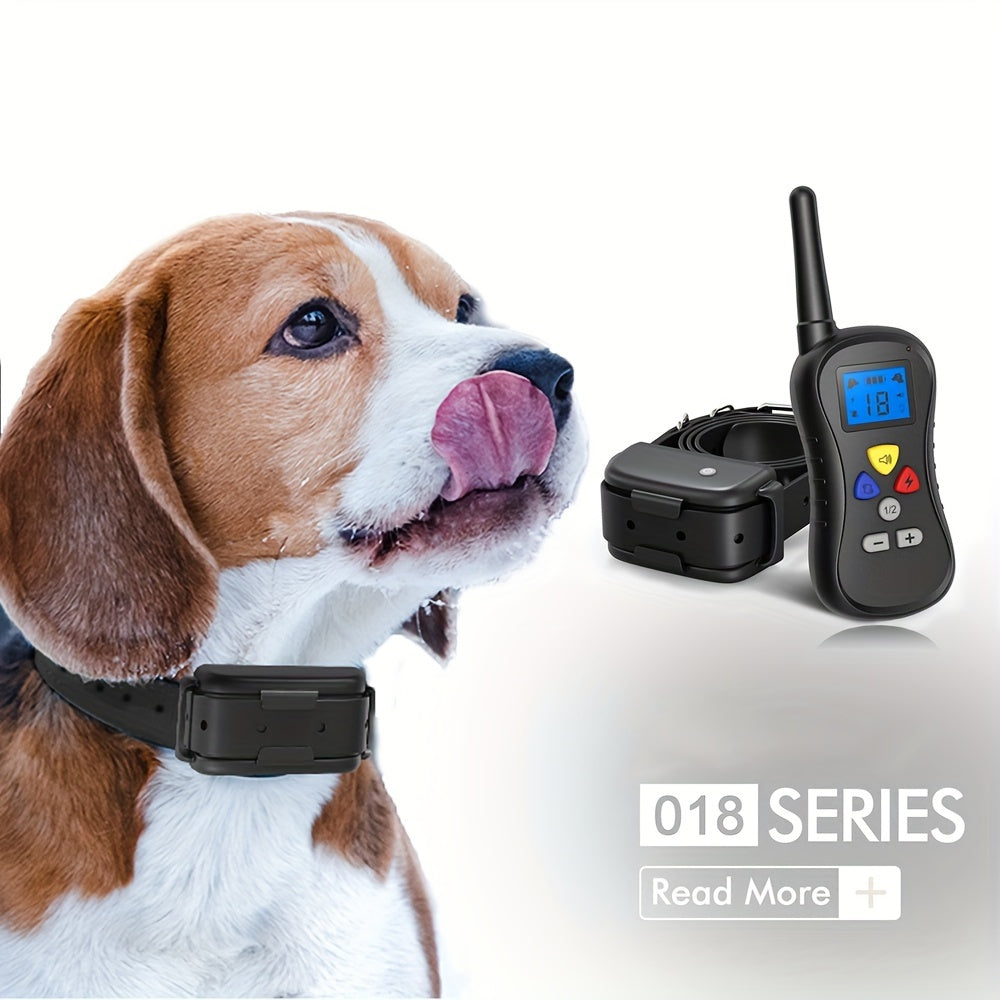 Dog Training Collar 1350ft with Digital Remote, Adjustable Black Strap, Beep, Vibration and Static Modes for Supervised Single-Dog Sessions