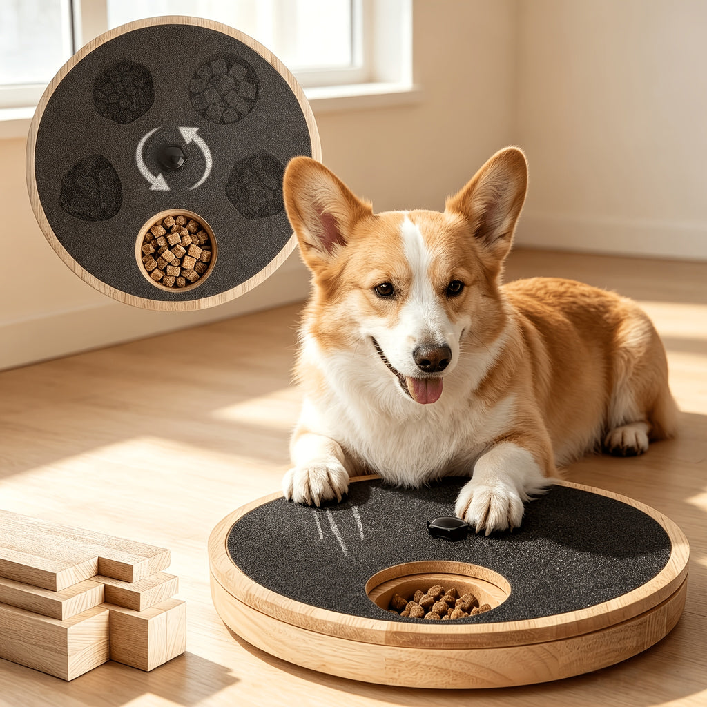 Dog Nail Scratch Board with Adjustable Bracket, Foldable Paw Filing Pad with 3 Angles from 45–65 Degrees and 2 Sandpaper Sheets for Home Grooming