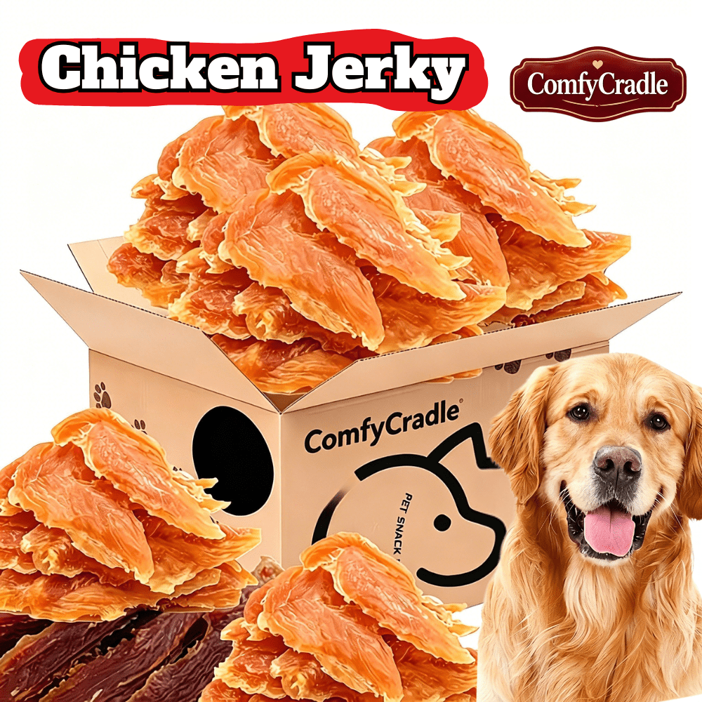 Chicken Jerky for Dogs 200g, Dried Chicken Dog Treats for Supervised Training Rewards, Everyday Snack Time and Dog Lover Gift Baskets